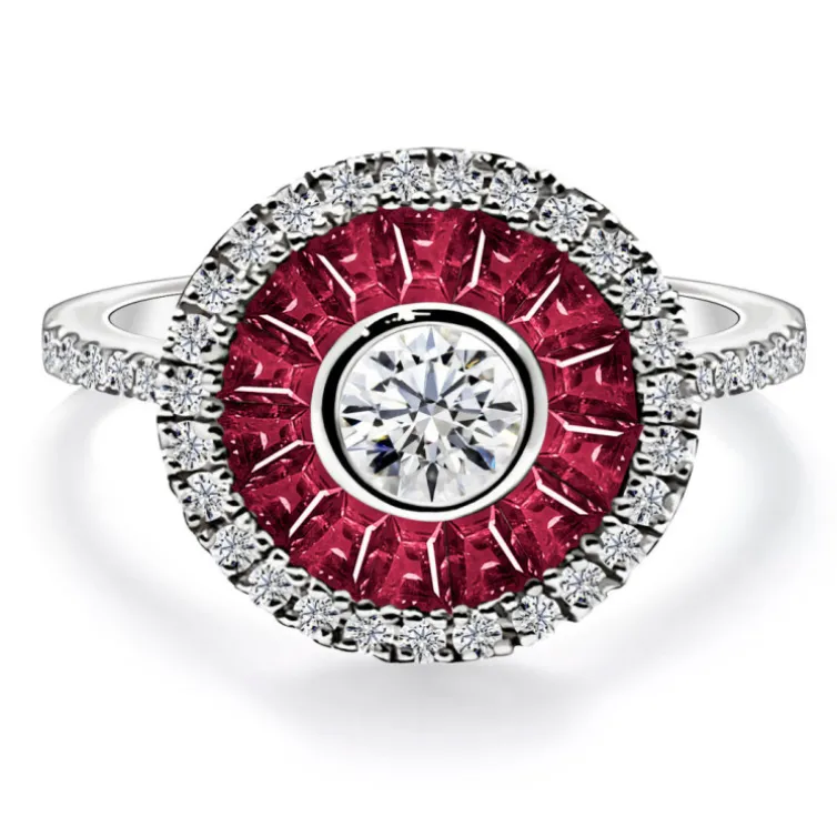 Anillo Ojo De Perdiz Rubi 0.75