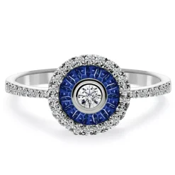Anillo Ojo De Perdiz Zafiro