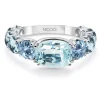 Anillo Oro Aguamarina Rainbow