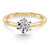 Anillo Oro amarillo solitario diamante 0,10 a 0,70 Ct. Charlotte