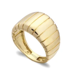 Anillo Oro Basic Gold Barras Media Caña Recta