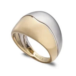 Anillo Oro Basic Gold Doble Concha Unida