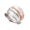 Anillo Oro Basic Gold Dos Bandas Convexas