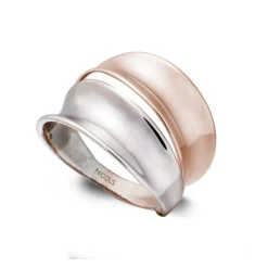 Anillo Oro Basic Gold Dos Bandas Convexas