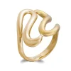 Anillo Oro Basic Gold Latigo Cuatro Ondas Unidas