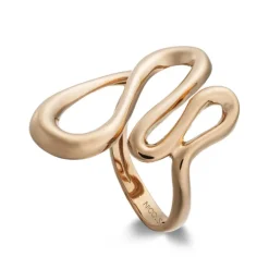 Anillo Oro Basic Gold Latigo Cuatro Ondas