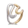 Anillo Oro Basic Gold Latigo Cuatro Ondas Unidas