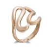 Anillo Oro Basic Gold Latigo Cuatro Ondas Unidas
