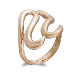 Anillo Oro Basic Gold Latigo Cuatro Ondas Unidas