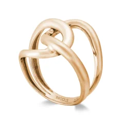 Anillo Oro Basic Gold Onda Cruzada Centro