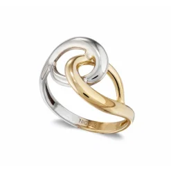 Anillo Oro Basic Gold Onda Fina Cruzada