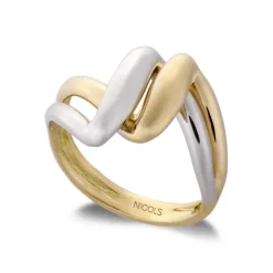 Anillo Oro Basic Gold Pico Enfrentado