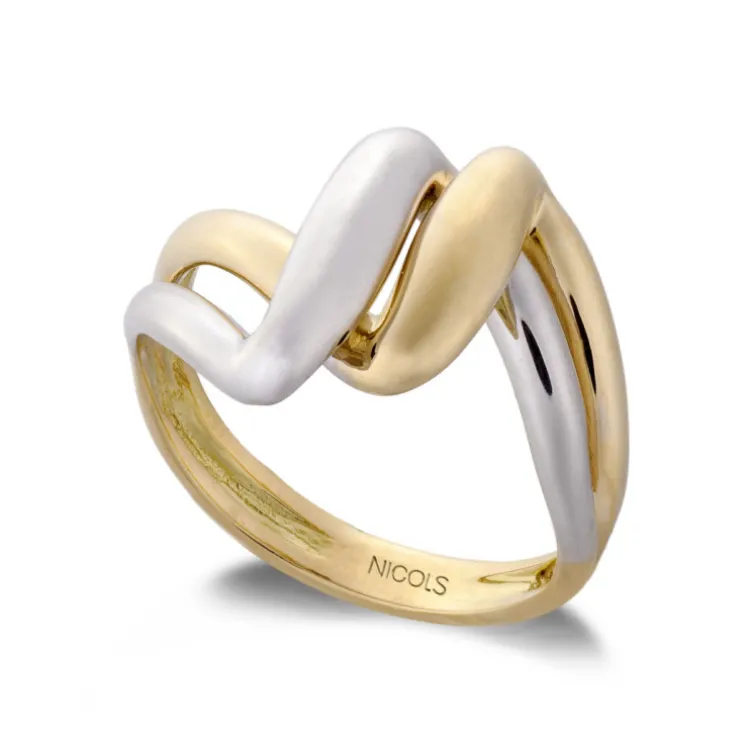 Anillo Oro Basic Gold Pico Enfrentado