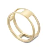 Anillo Oro Basic Gold Pulgar 4 Huecos Cuadrado
