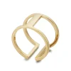 Anillo Oro Basic Gold Pulgar Doble Barra Unida