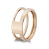 Anillo Oro Basic Gold Pulgar Un Hueco Cuadrado