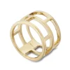 Anillo Oro Basic Gold Pulgar 8 Huecos Cuadrado