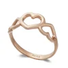 Anillo Oro Basic Gold Triple Corazón Fino