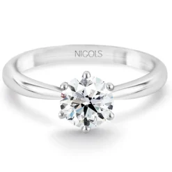Anillo Oro blanco diamante 0,10 a 0,70 Ct. Alexia