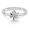 Anillo Oro blanco solitario diamante 0,10 a 0,70 Ct. Charlotte