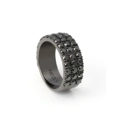 Anillo Oro Diamantes Negros Black Power
