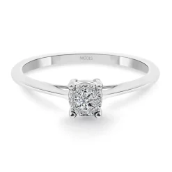 Anillo Oro Diamantes Rosetón Detail