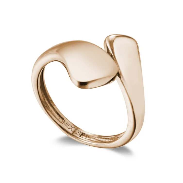 Anillo Oro Elegancia Tu y Yo Concava