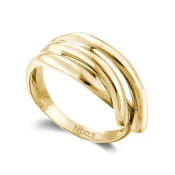 Anillo Oro Escultural Doble Látigo Oro Amarillo
