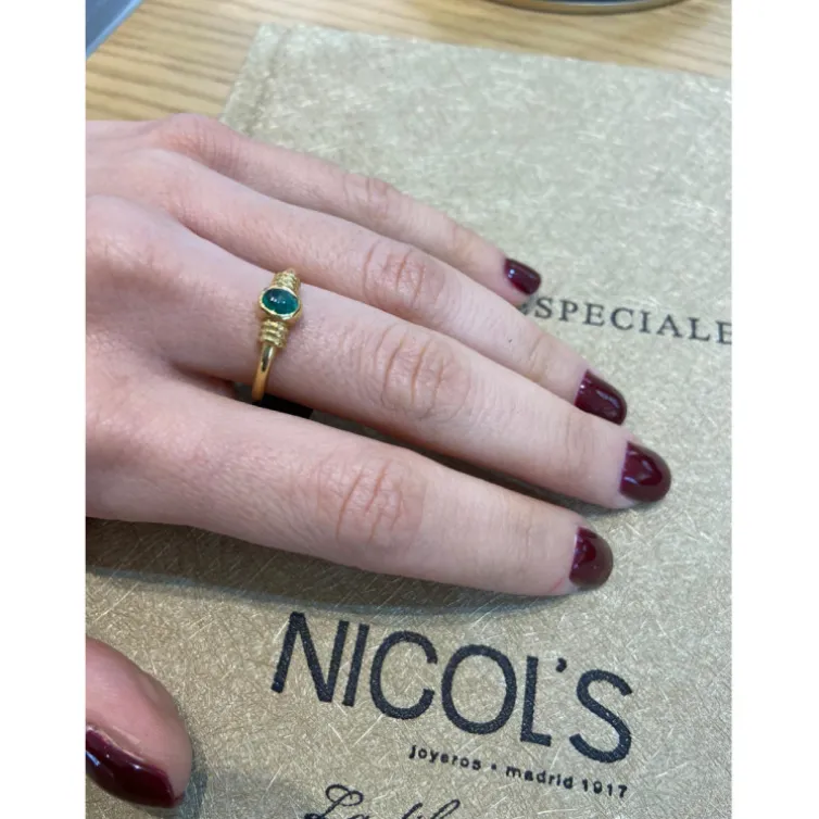 Anillo Oro Esmeralda New Vintage 533