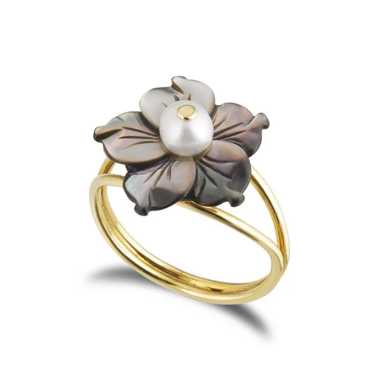 Anillo Oro Flower Power