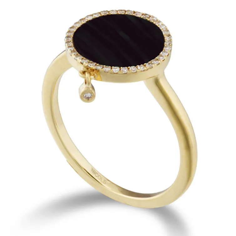 Anillo Oro Onix Opaque Stones