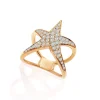 Anillo Oro Rosa Y Diamantes Estrella De Mar