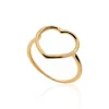 Anillo Oro Silueta Corazón