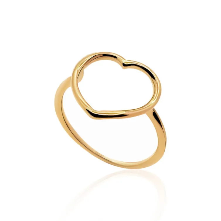 Anillo Oro Silueta Corazón