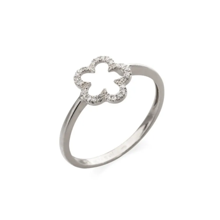 Anillo Oro Y Diamantes Flor Little Details