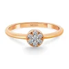 Anillo Pasión de Diamantes 0.15 Oro Rosa