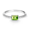 Anillo Peridoto Delphina Diamantes Oro Blanco