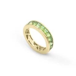 Anillo Peridoto Verde Flúor