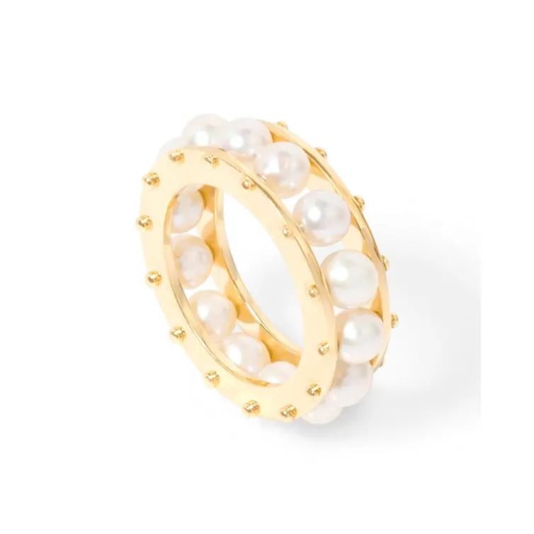 Anillo Perlas Art Decó