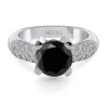 Anillo Platino Diamante Negro Madonna Black Power 4.50Ct