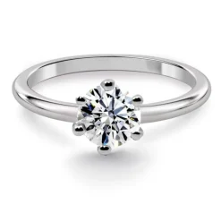 Anillo Platino solitario diamante 0,10 a 0,70 Ct. Charlotte