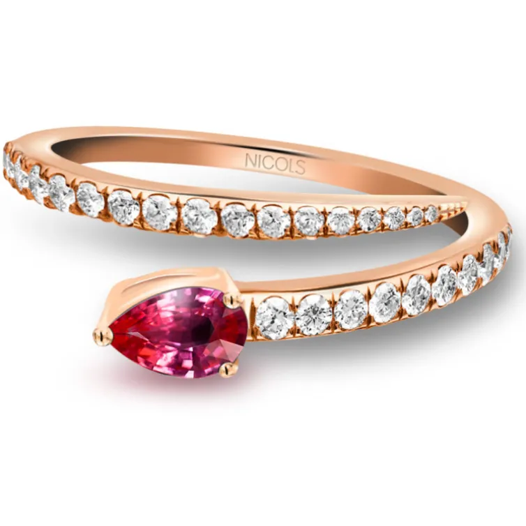 Anillo Rubí Delicia con Diamantes