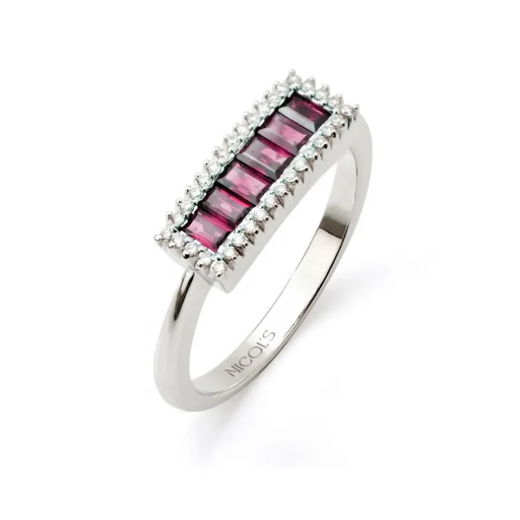 Anillo Rubíes y Diamantes Colour Line