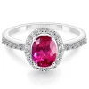 Anillo Rubi Dalia Sunset 1.00 Oro Blanco