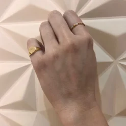 Anillo Sello Oro Mujer Small Circle