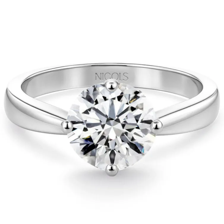 Anillo solitario 0,95 ct Jackie Twisted Oro Blanco