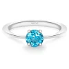 Anillo Solitario Brillante Azul Isabella 0.50Ct