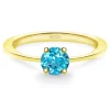 Anillo Solitario Brillante Azul Isabella 0.50Ct