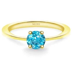 Anillo Solitario Brillante Azul Isabella 0.50Ct