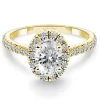 Anillo Solitario Diamante Oval Seline 0.70 Ct Oro Amarillo